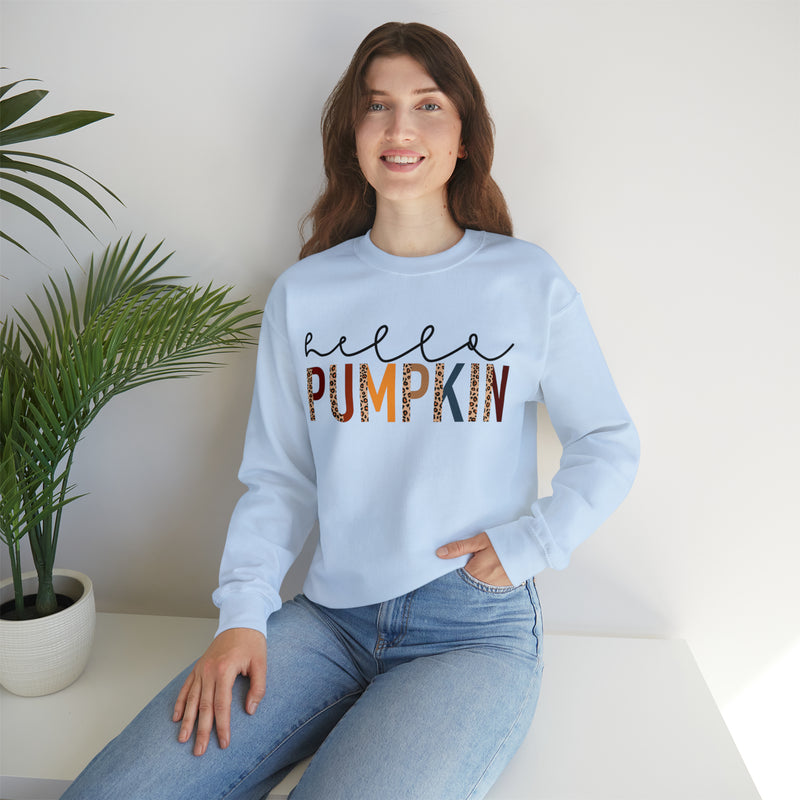Hazel Blues® |  Hello Pumpkin Graphic Crewneck Sweatshirt