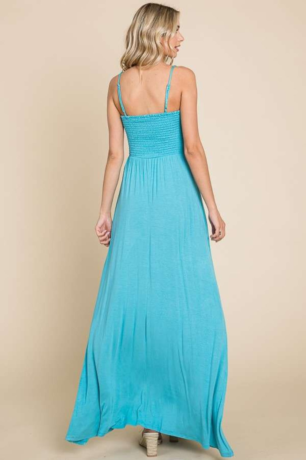 Hazel Blues® |  Culture Code Smocked Cami Maxi Dress with Pockets