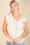 Hazel Blues® |  Picnic Petal Lace Detail Top