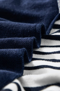 Hazel Blues® |  Exposed Seam Striped Long Sleeve Sweatshirt