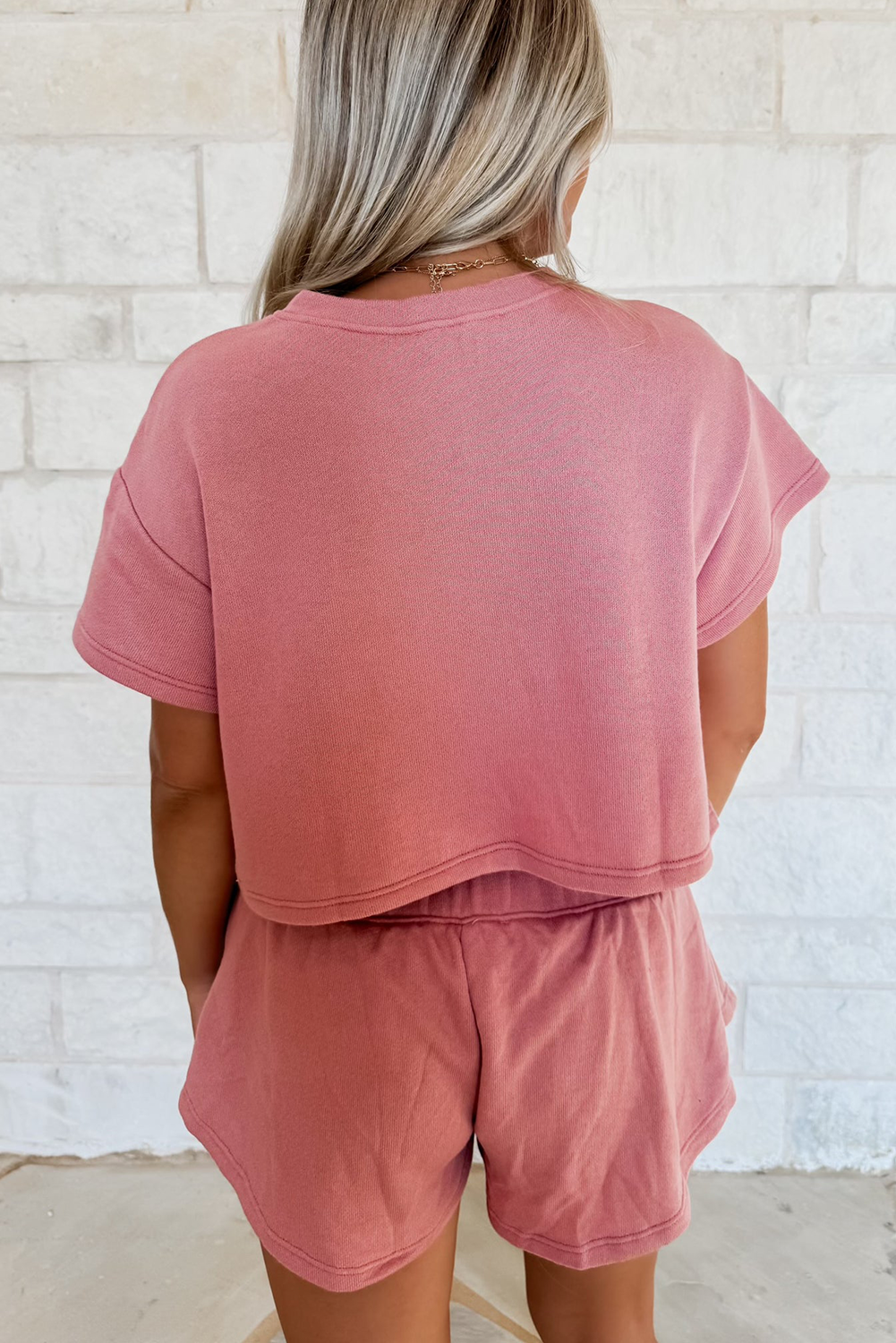 Two-Piece Cropped Tee And Ruffle High Waist Skort Set - Design B