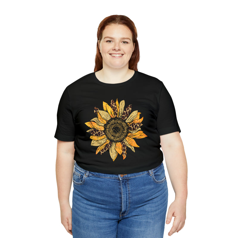 Hazel Blues® |  Sunflower Leopard Graphic Tee