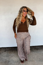 Hazel Blues® |  Floral & Cheetah Drift Away Joggers