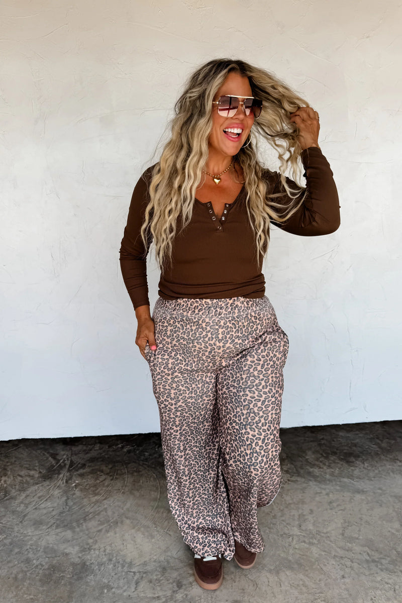 Hazel Blues® |  Floral & Cheetah Drift Away Joggers