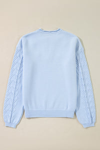 Hazel Blues® |  Daisy Notched Long Sleeve Sweater