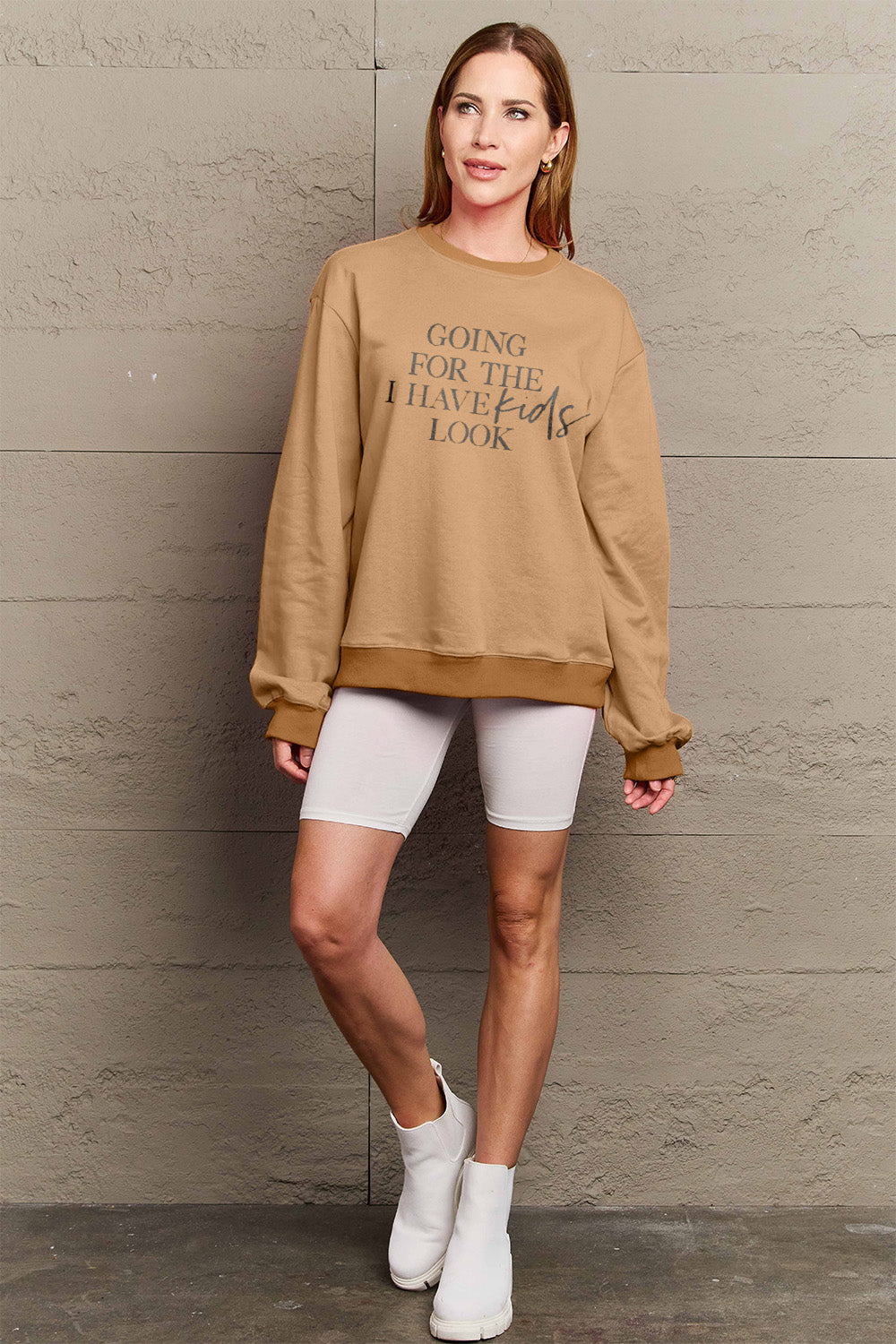 Hazel Blues® |  GOING FOR THE I HAVE KIDS LOOK Long Sleeve Sweatshirt