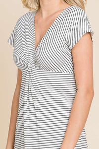 Hazel Blues® |  Culture Code Striped Twisted Detail Dress