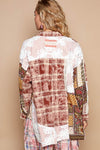 Hazel Blues® |  POL Crochet Plaid Patchwork Button Up Shirt