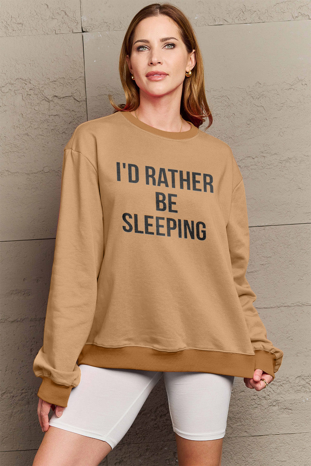 Hazel Blues® |  I'D RATHER BE SLEEPING Round Neck Sweatshirt