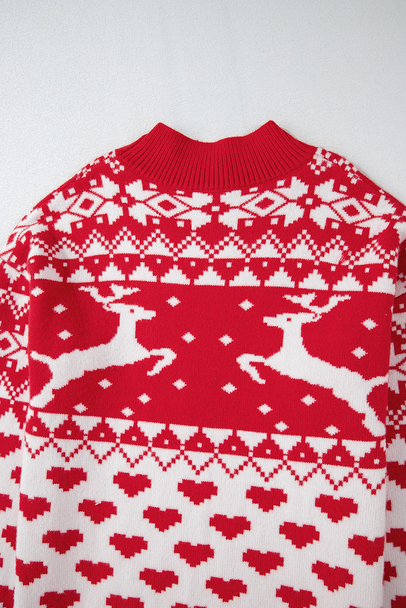 Hazel Blues® |  Christmas Element Turtleneck Long Sleeve Sweater