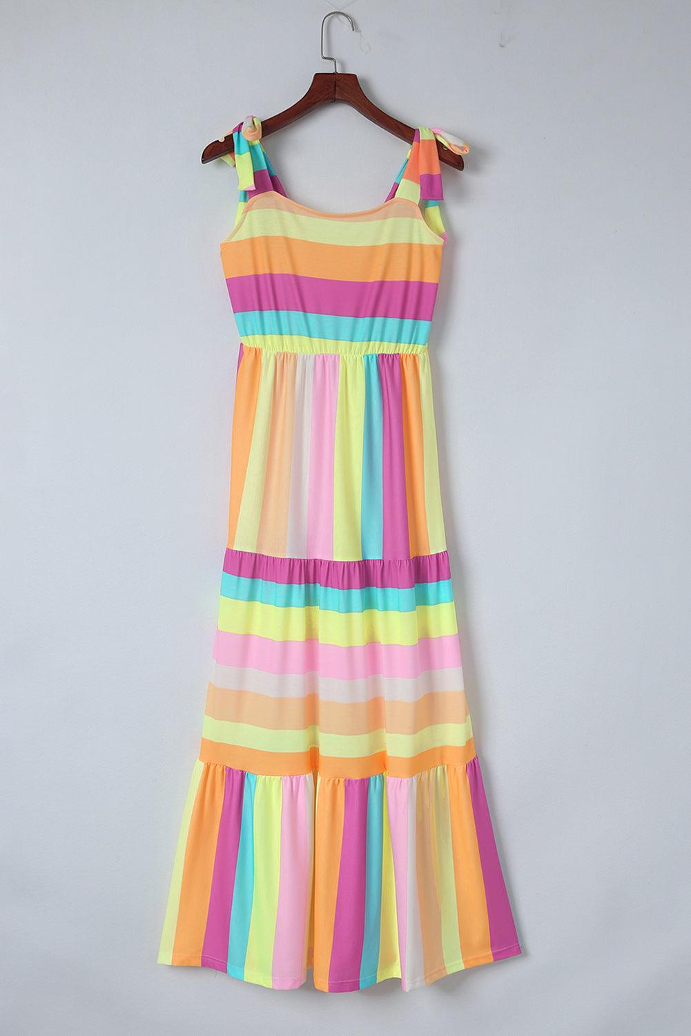 Hazel Blues® | Striped Sleeveless Maxi Dress - Hazel Blues®