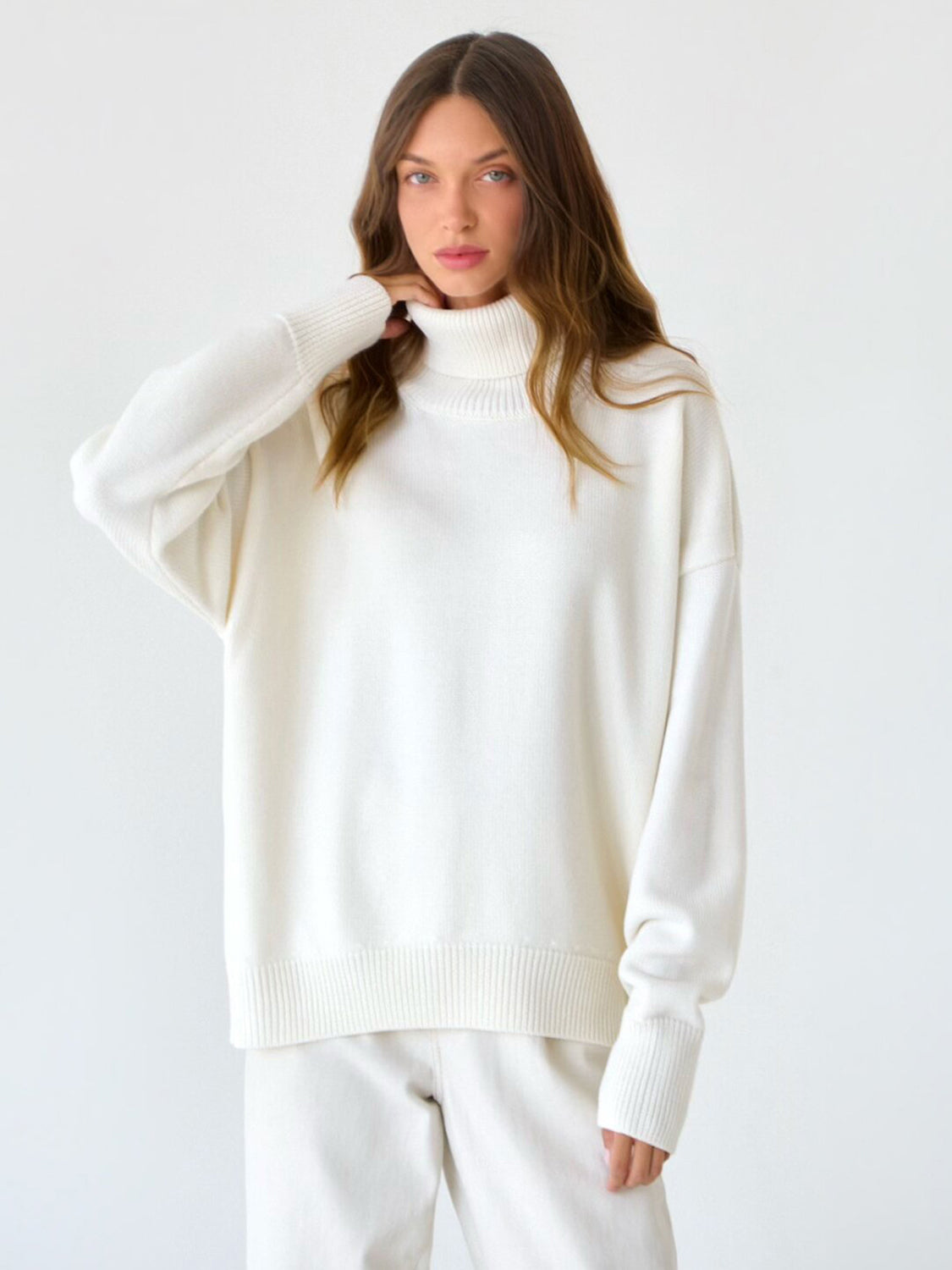 Hazel Blues® |  Turtleneck Long Sleeve Sweater