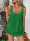Hazel Blues® |  Layered Scoop Neck Wide Strap Tank