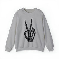 Hazel Blues® |  Peace Skelton Graphic Crewneck Sweatshirt