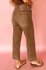 Hazel Blues® |  Breen Cropped High Rise Wide Leg Jeans