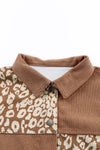 Hazel Blues® |  Leopard Button Up Drop Shoulder Jacket