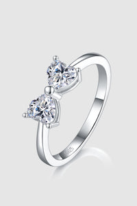 Hazel Blues® |  1 Carat Moissanite 925 Sterling Silver Bow Ring