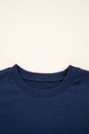 Hazel Blues® |  Evergreen Varsity Striped Detail Drop Shoulder Oversized Sweatshirt