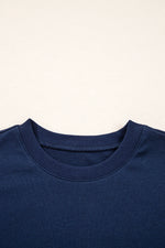 Hazel Blues® |  Evergreen Varsity Striped Detail Drop Shoulder Oversized Sweatshirt