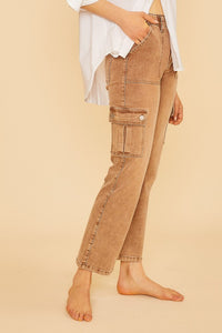 Hazel Blues® |  Annie Wear Straight Leg Jeans with Cargo Pockets