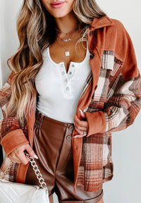 Hazel Blues® |  Plaid Button Up Long Sleeve Jacket