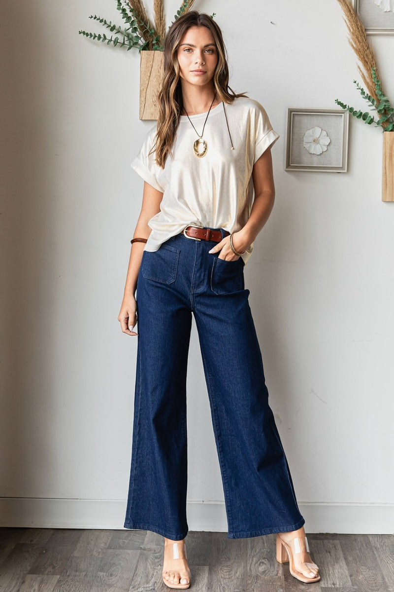 Hazel Blues® |  Mittoshop High Waist Wide Leg Jeans