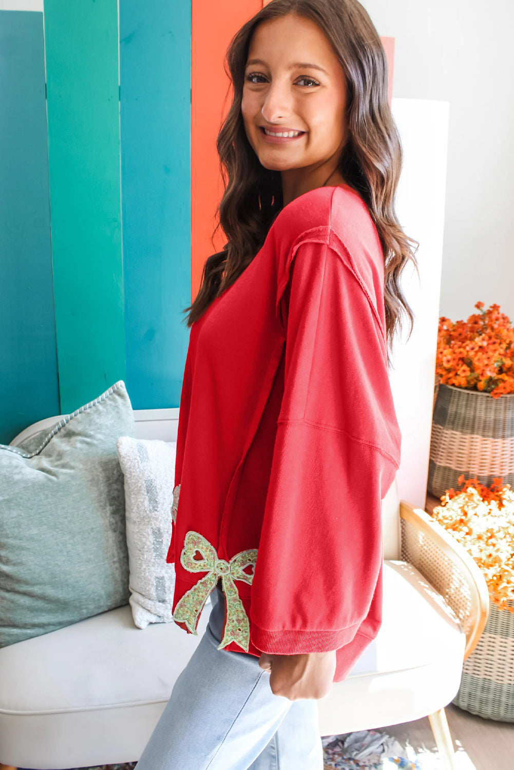 Drew Moon Floral Oversized Sweatshirt