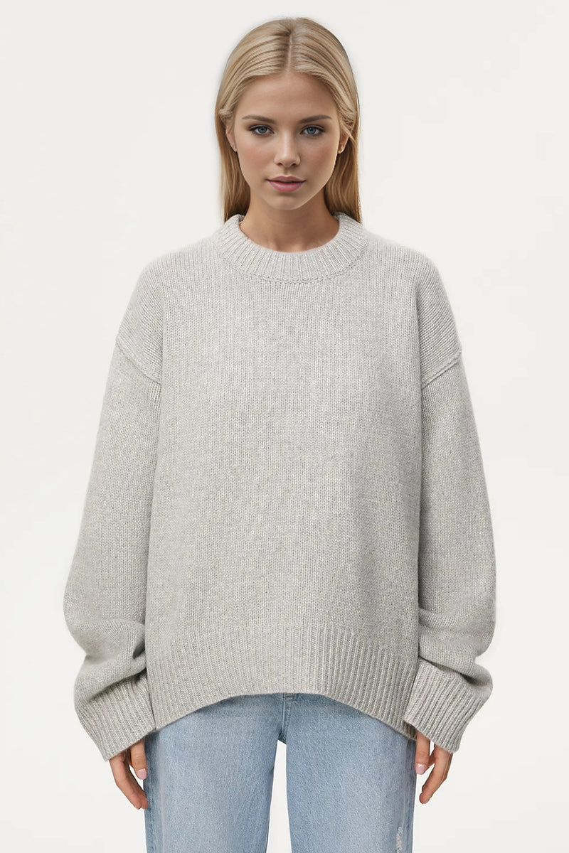 Hazel Blues® |  Basic Bae Round Neck Dropped Shoulder Sweater