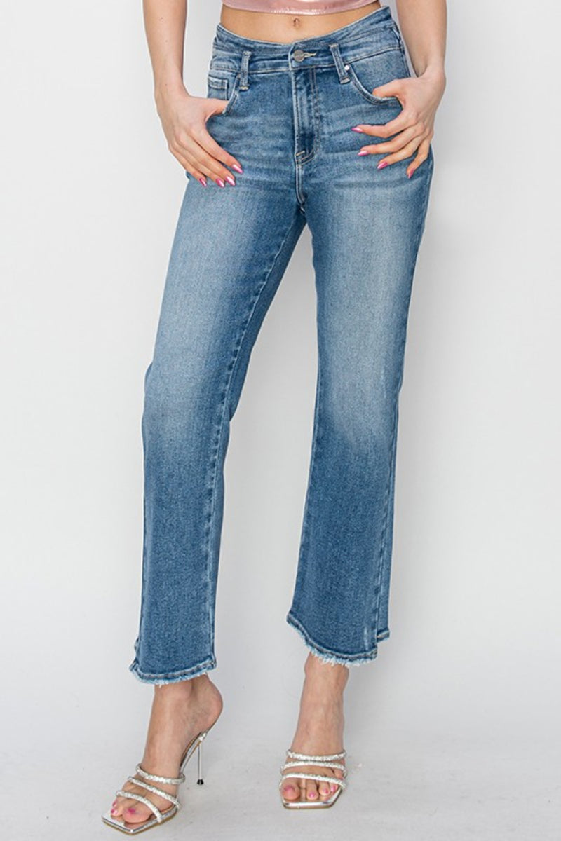 Hazel Blues® |  RISEN High Rise Slim Straight Jeans