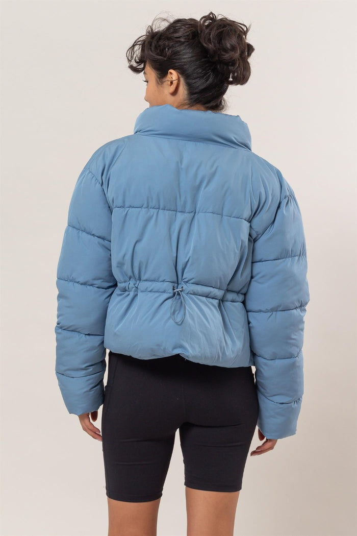 Hazel Blues® |  HYFVE Quilted Back Drawstring Puffer Jacket