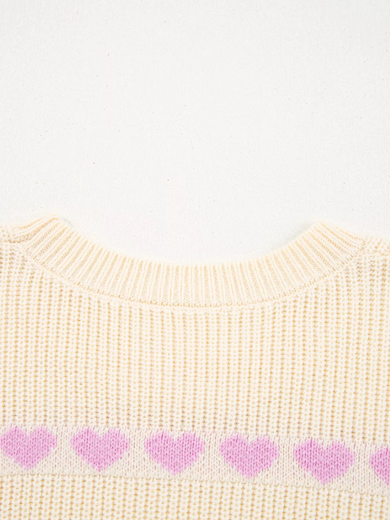 Heart Pattern Valentine Ribbed Knit Sweater – Hazel Blues®