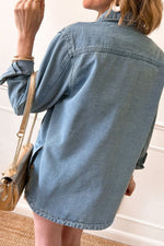 Hazel Blues® |  Pocketed Button Up Long Sleeve Denim Jacket