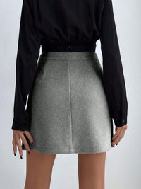 Hazel Blues® |  Buttoned Mini Skirt