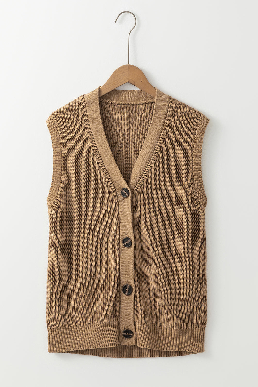 Hazel Blues® |  Button Up V-Neck Sweater Vest