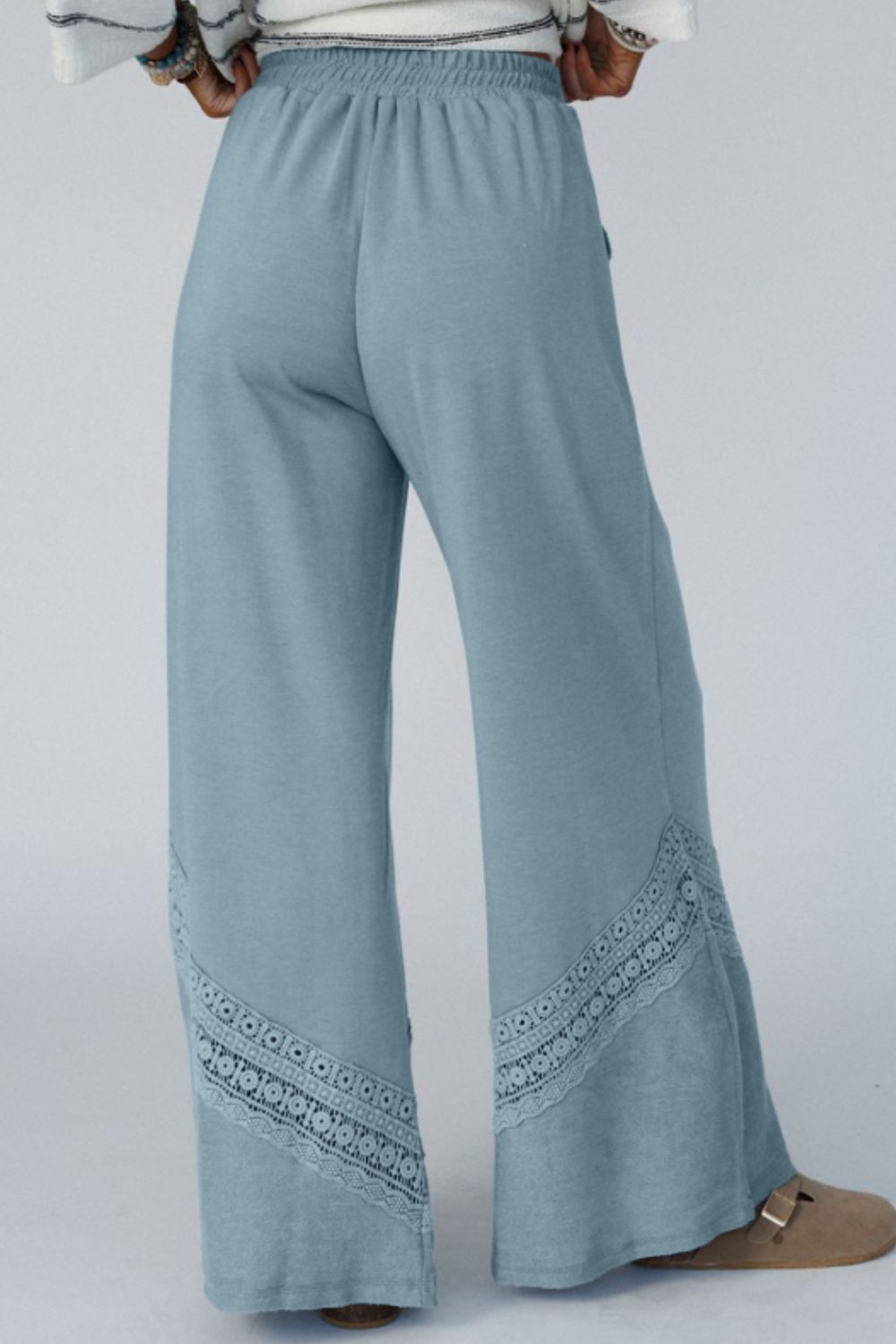 Hazel Blues® |  Lace Detail Wide Leg Pants