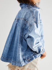 Hazel Blues® |  Pocketed Button Up Denim Jacket