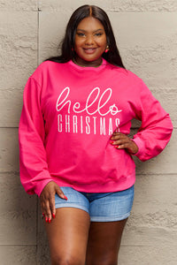 Hazel Blues® |  HELLO CHRISTMAS Long Sleeve Sweatshirt