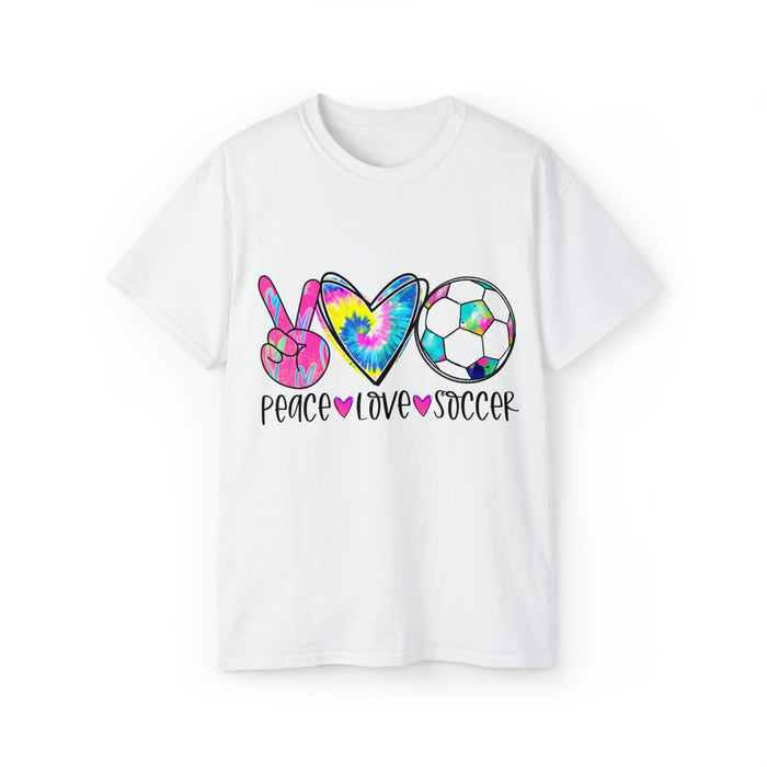 Hazel Blues® |  Peace Love Soccer Graphic Tee