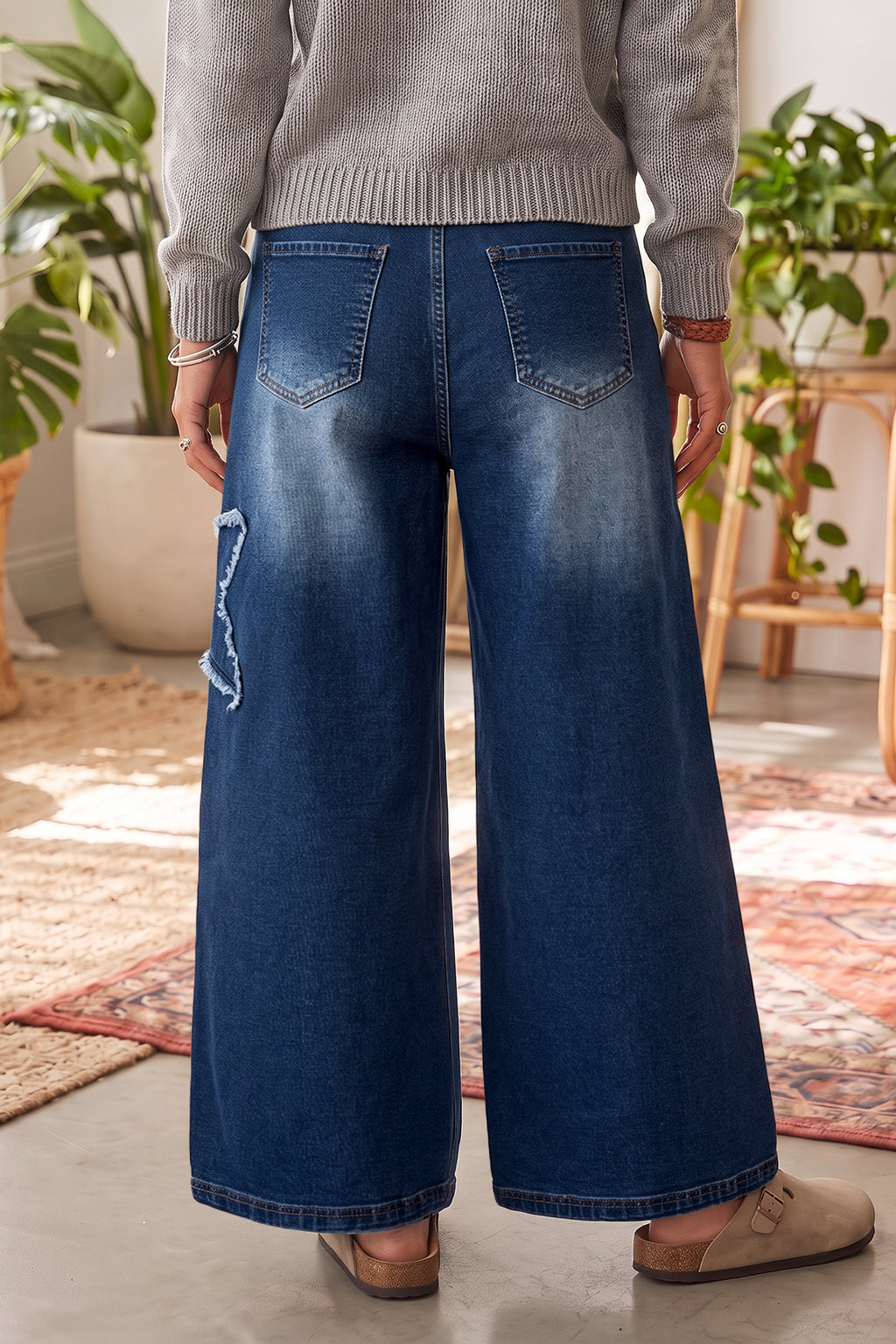 Kara Rain Wide-Leg Jeans
