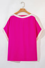 Hazel Blues® |  Boat Neck Half Sleeve Blouse