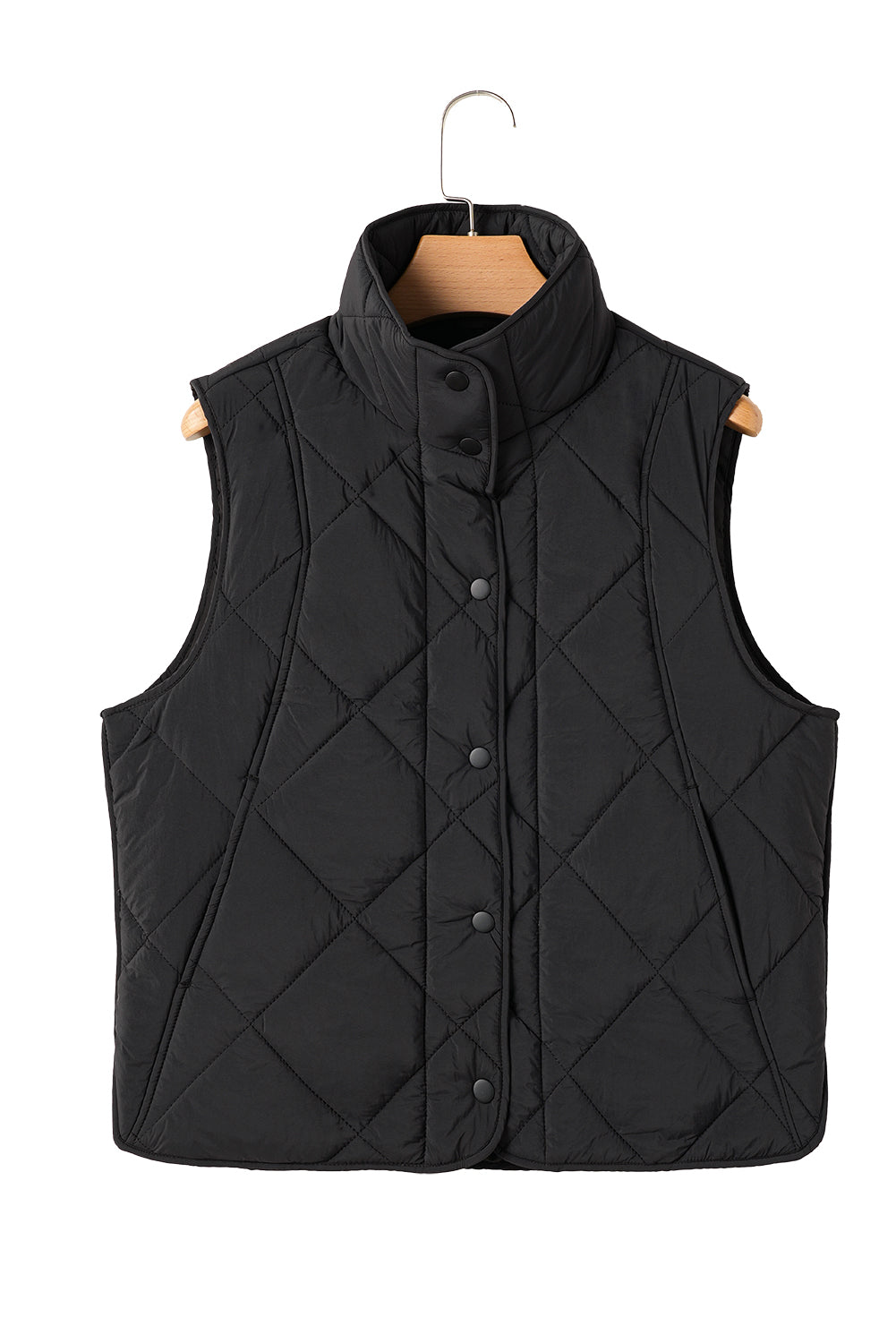 Hazel Blues® |  Snap Down Texture Vest Coat with Pockets