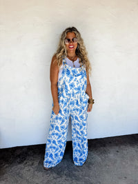 Hazel Blues® |  PREORDER: Cassidy Floral Boho Overalls in Two Prints