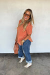 Hazel Blues® |  PREORDER: Joey Washed Cotton Boyfriend Tee Fall Colors