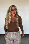 Hazel Blues® |  Fall Brooklyn Snap Henley Top