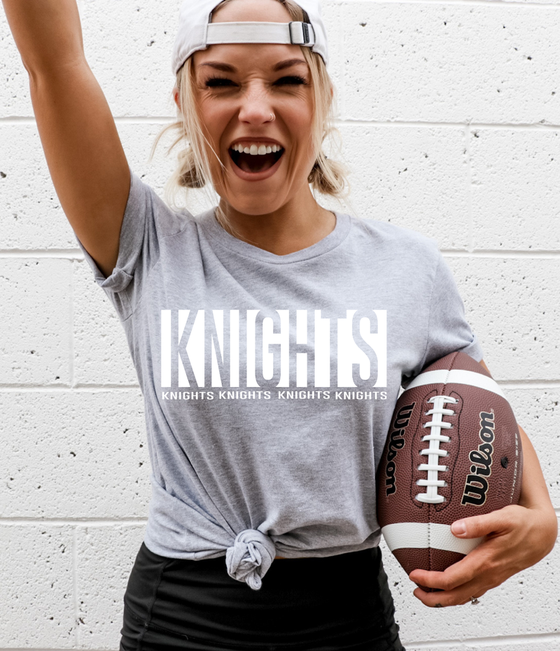 Hazel Blues® | Knights Stacked Football: TEE
