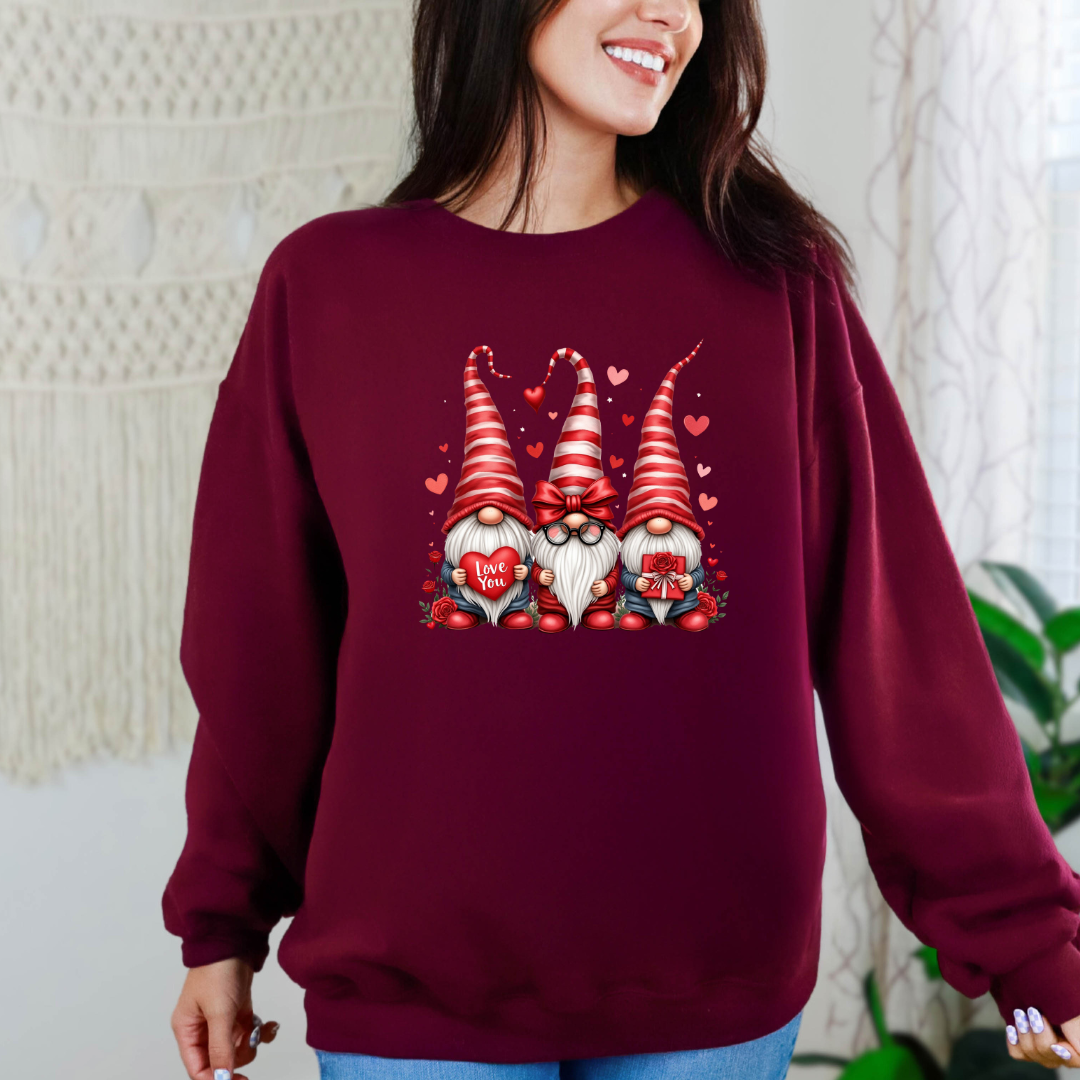 Hazel Blues® |  Valentine Gnome Graphic Sweatshirt