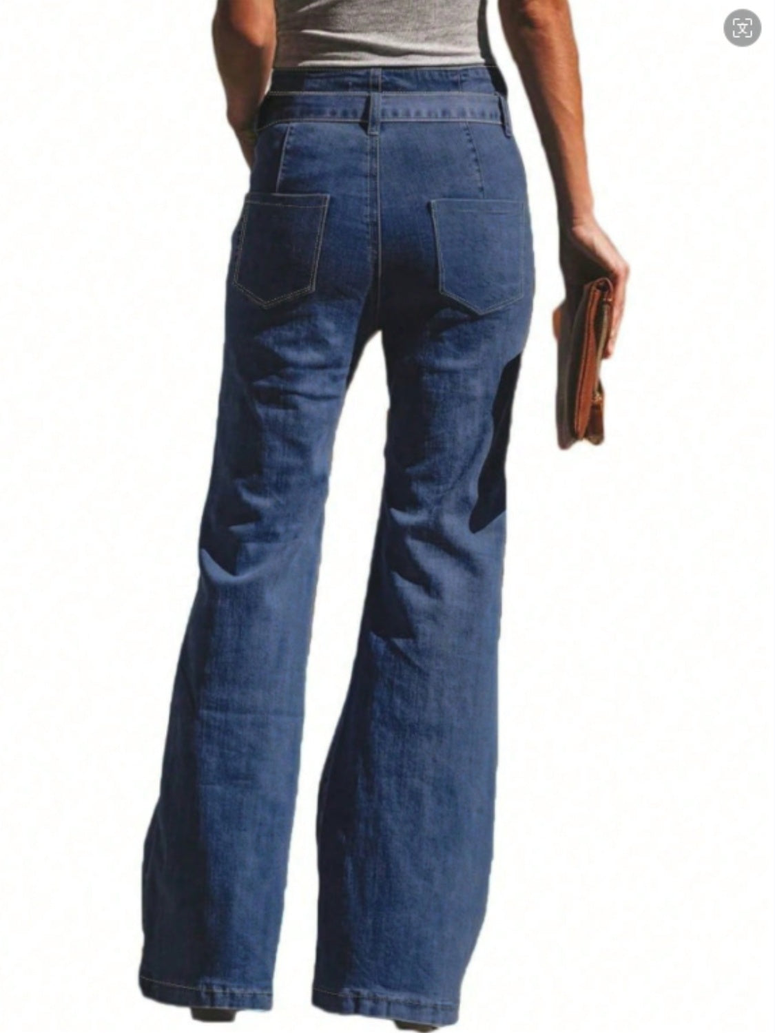 Hazel Blues® |  Tied Flare Jeans with Pockets