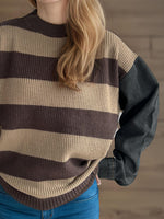 Hazel Blues® |  Contrast Round Neck Long Sleeve Sweater