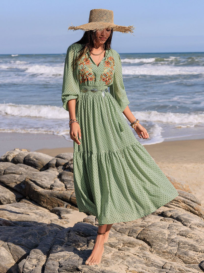 hazel embroidered midi dress Hazel Embroidered MIdi Dress