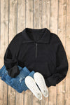 Hazel Blues® |  Half Zip Long Sleeve Sweatshirt